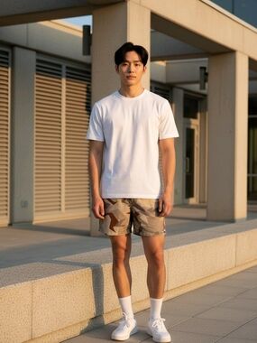 Men's Camouflage Athletic Shorts - Tan/Brown